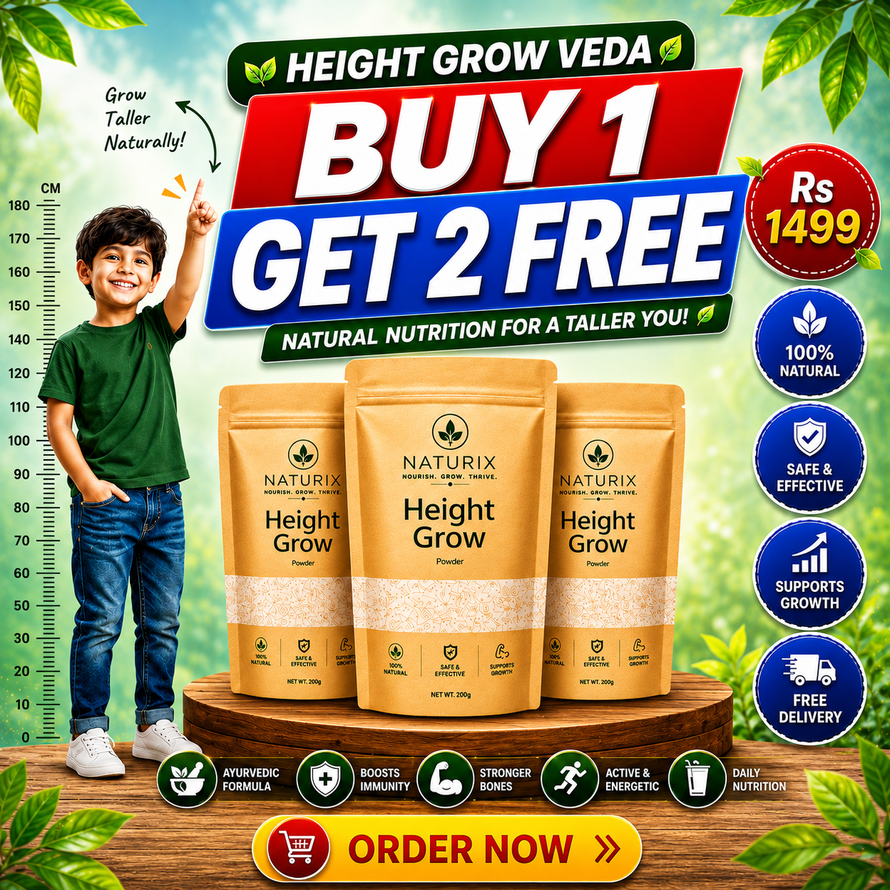 Grow Veda powder (buy 1 get 2 free)