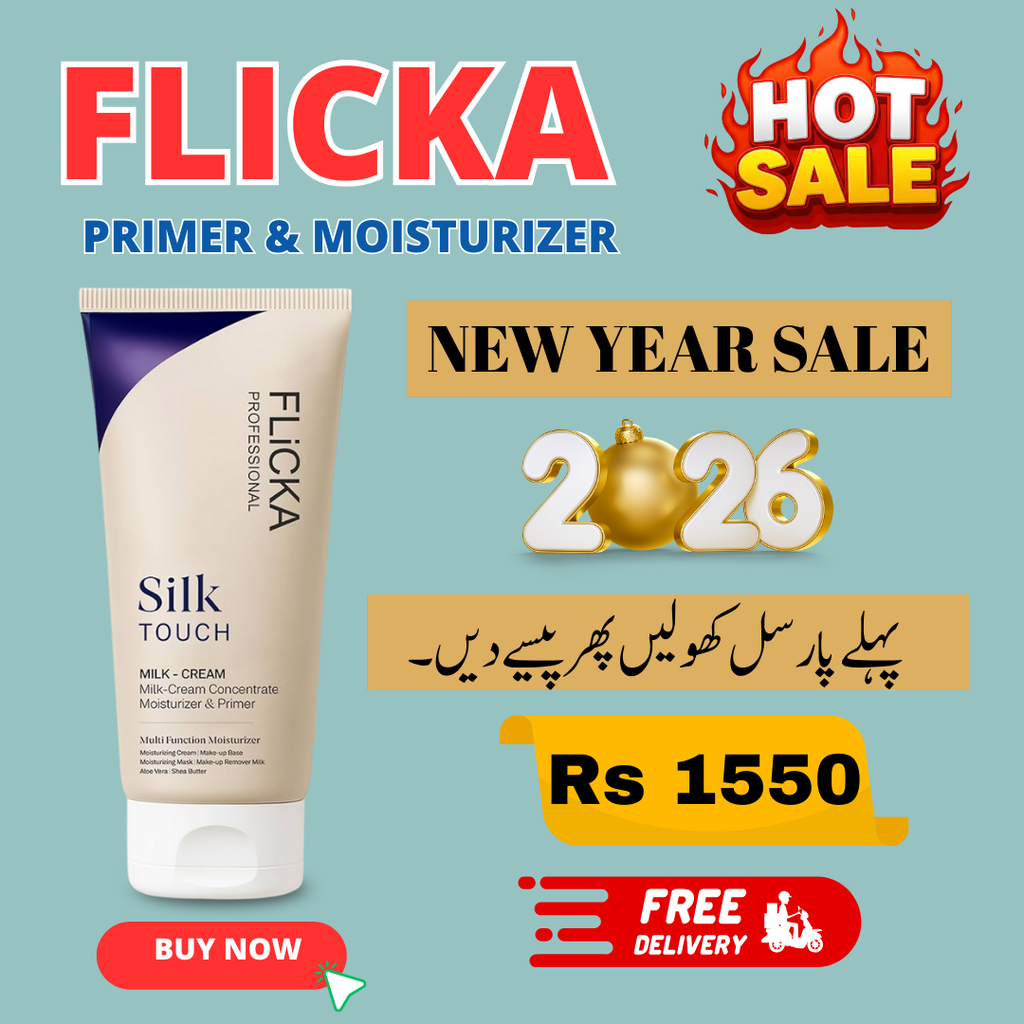 Flicka Professional Silk Touch Primer + Moistizer | Milk-Cream Concentrate for Smooth, Glowing Skin