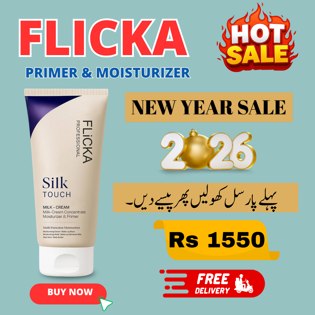 Flicka Professional Silk Touch Primer + Moistizer | Milk-Cream Concentrate for Smooth, Glowing Skin